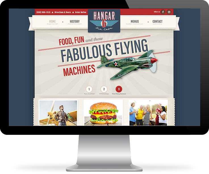 Hangar 6 Air Cafe website image