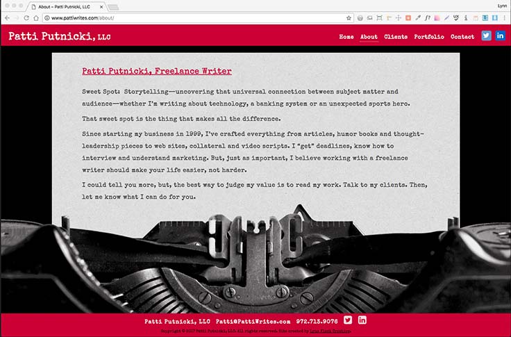 Patti Putnicki website screenshot