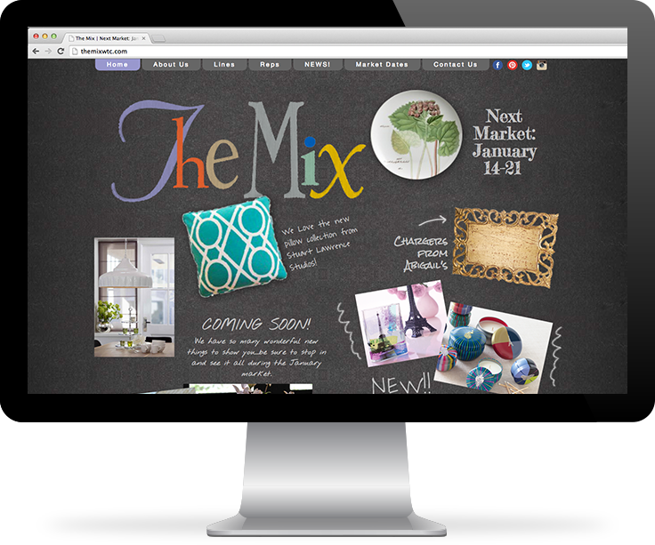 The Mix Showroom Website screenshot